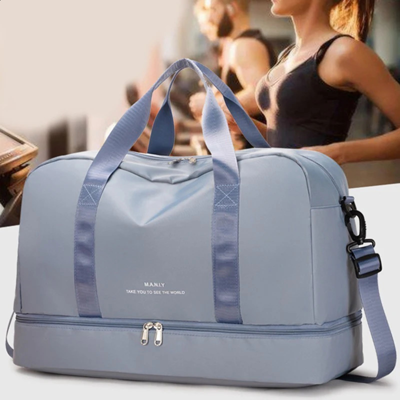 Women Travel Duffle Luggage Bag Sports Handbag Fitness Bag Large Capacity Casual Womens One Shoulder Weekend Overnight Bag 240729
