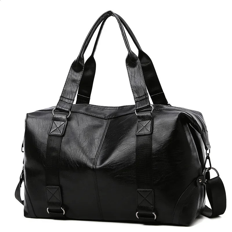 2024 Large Capacity Casual Handheld Storage Bag Single Shoulder Crossbody Travel Tote PU Soft Leather Texture Sport Training Bag 240729