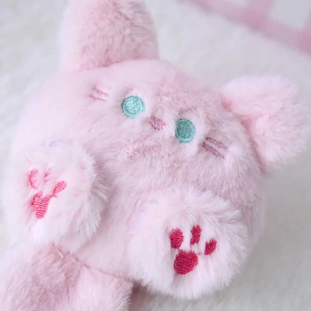 Kawaii Soft Stuffed Animal Little Cat Keychain Plush Bag Car Pendant Keychain DIY Trinket Kids Stuffed Animal ToysL240729
