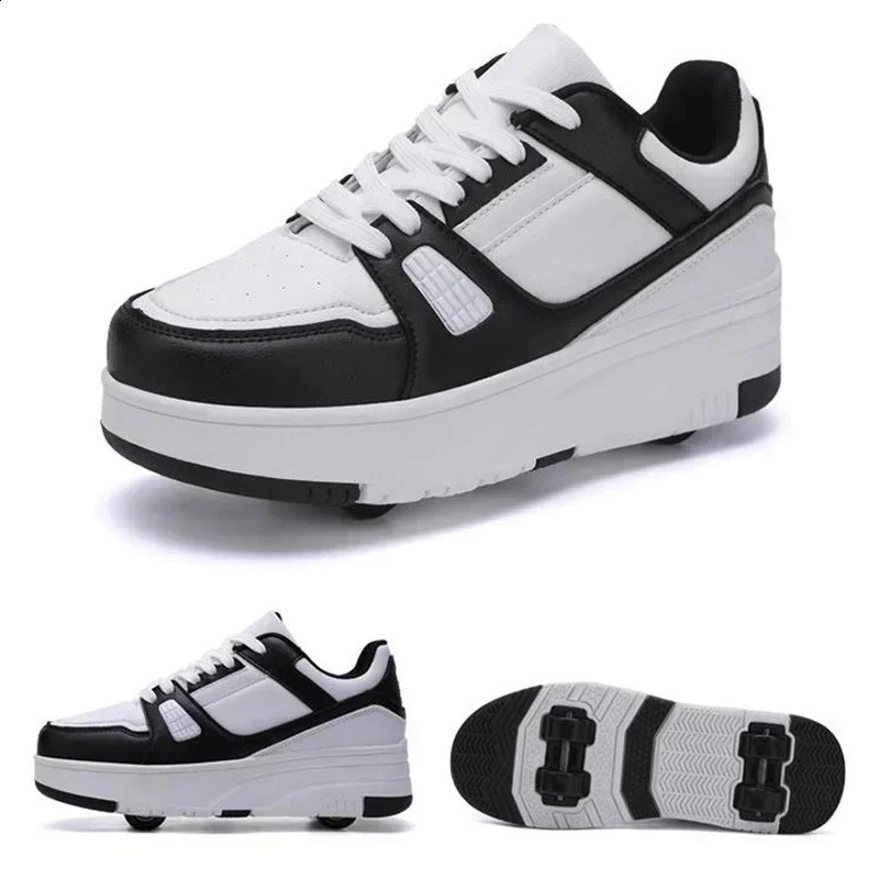 Fashion Roller Skate Shoes Kids Children Casual Sports Toy Gift Games Boys 4 Wheels Sneakers Girls Boots Ultra Light Rollerskate 240723