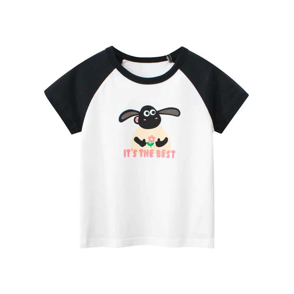 T-shirts 1-9T Toddler Kid Tshirt Baby Girl Summer Clothes Short Sleeve Infant Basic Tshirt Cusual Cute Childrens Tee Top OutfitL24729