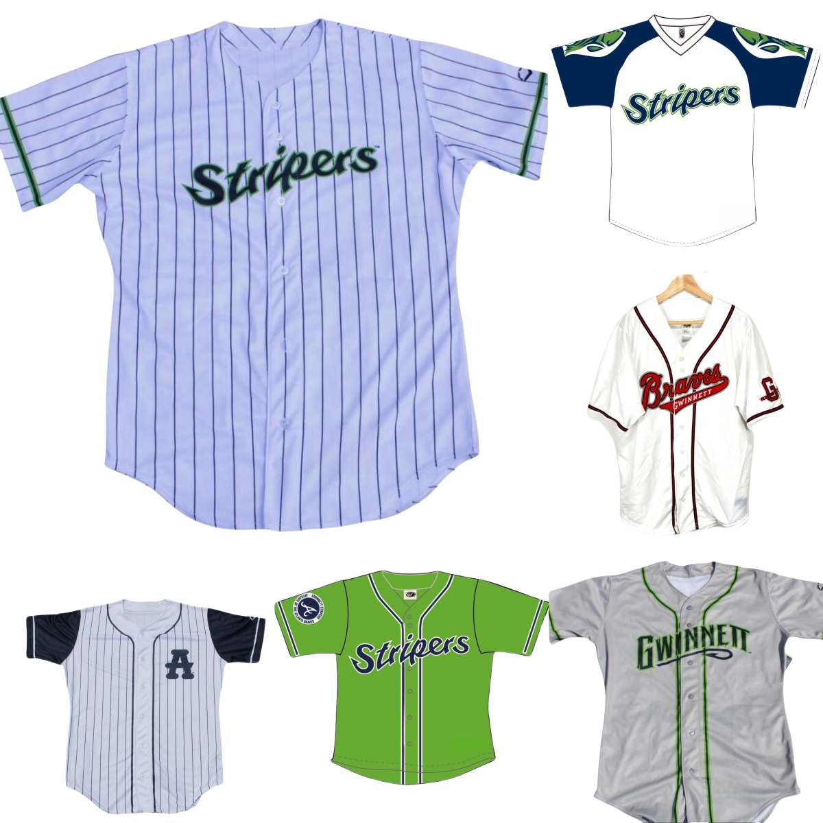 Gwinnett Stripers Baseball Jersey Custom Jersey Any Name Number