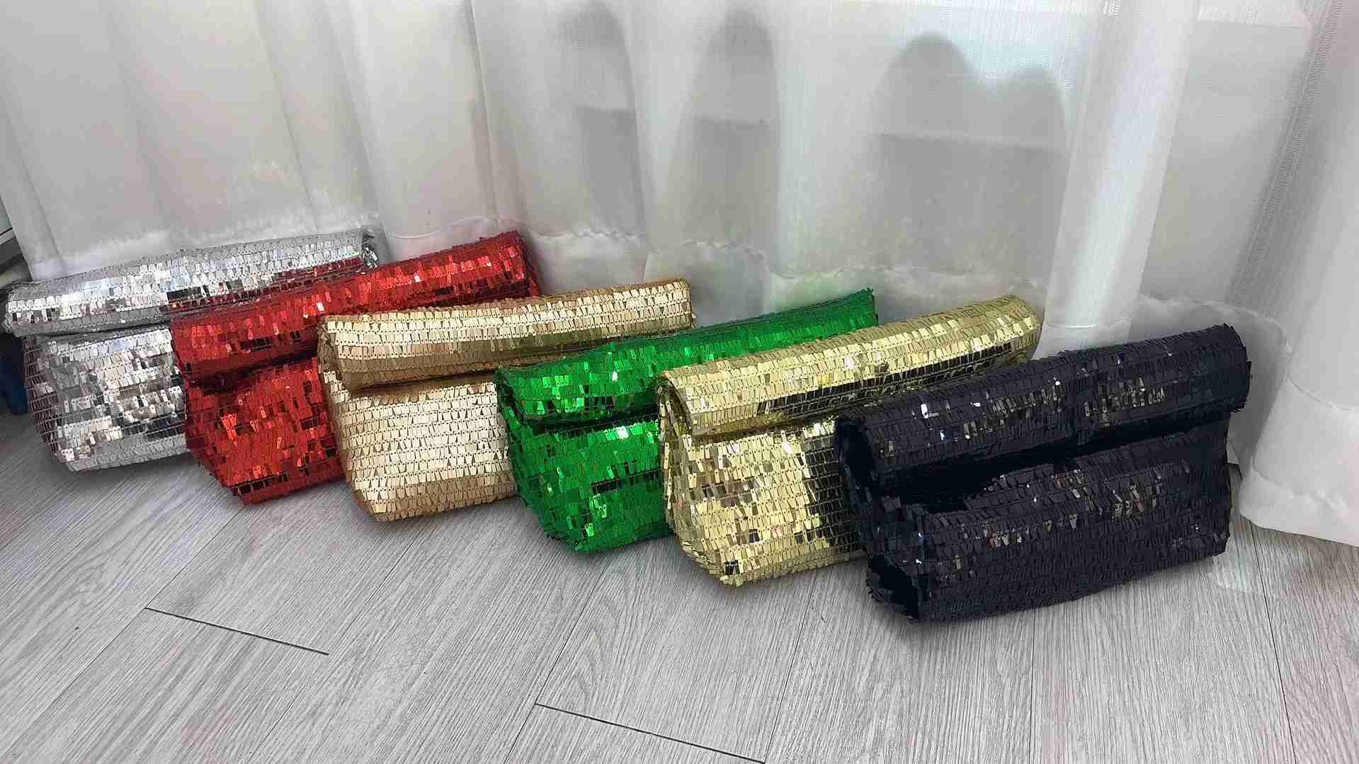Women Super Shiny Small Tote Bag Glitter Evening Clutch Gold Bling Messenger Bags Luxury Designer Wedding HandbagsXJ240729