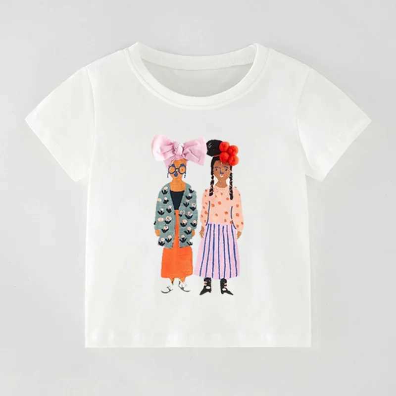 T-shirts 100% Combed Cotton t-shirt 2024 Summer Bebe Baby Girl Clothes Short Sleeve Kids t shirt Casual Tee Tops Infant Children ClothingL24729