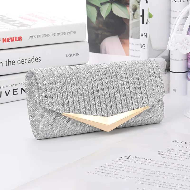 High Quality Fashion Evening Wedding Texture Hardware Trim Strip Print Dinner Clutch Purse Party BagXJ240729