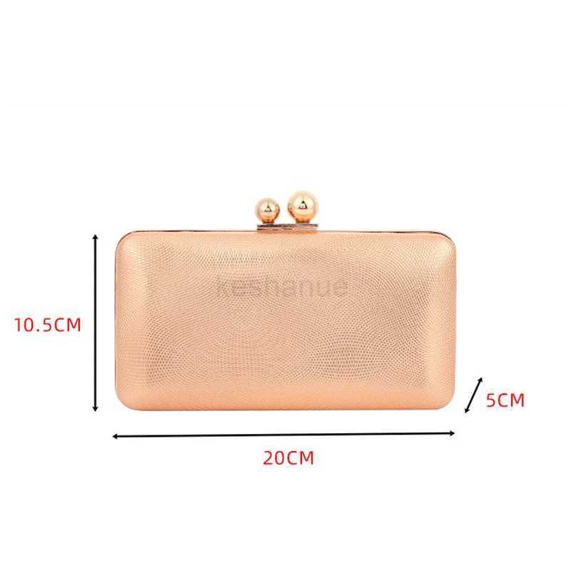 Champagne Leather Evening Party Clutch Bags Womens 2023 Fashion Simple Spherical Double-button Square Bag Over Shoulder HandbagsXJ240729
