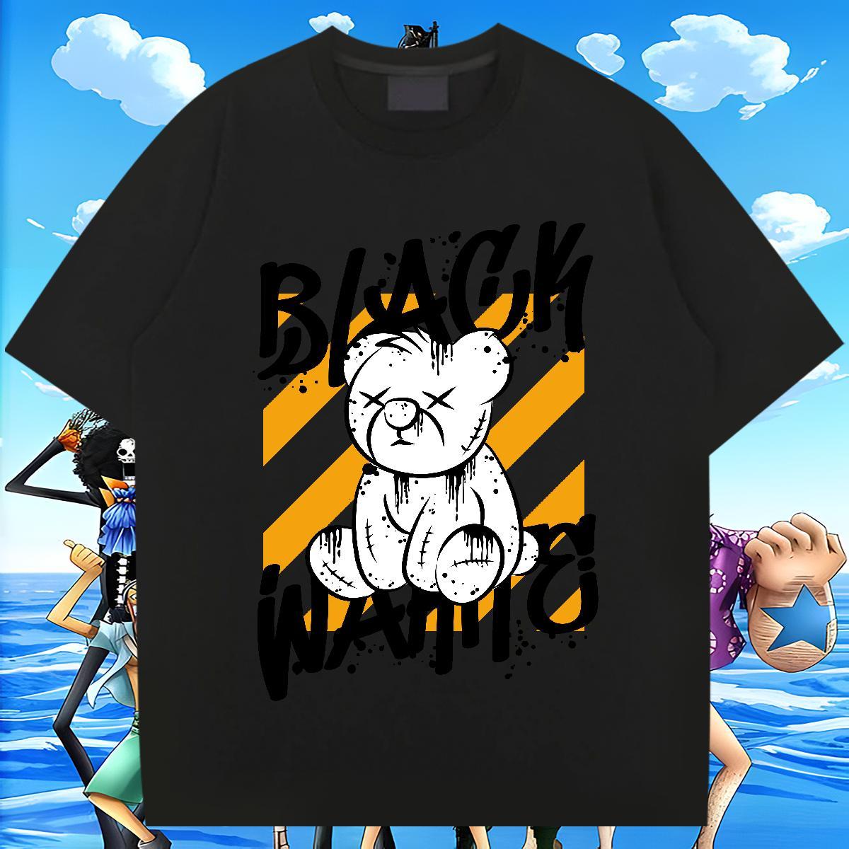 Loose Fit Couples T Shirts 230g 100% Cotton Street Wear bear Oversized Breathable Crew Neck Fashion Casual T-Shirts for Men Polos