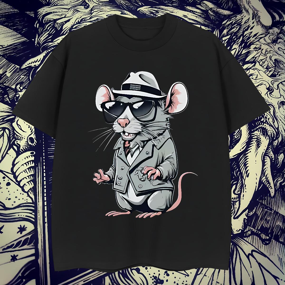Soft Men Clothes T-Shirt 230g Cotton Hip Hop mouse DIY Printed Short Sleeve Soft New Mens T Shirts Tees