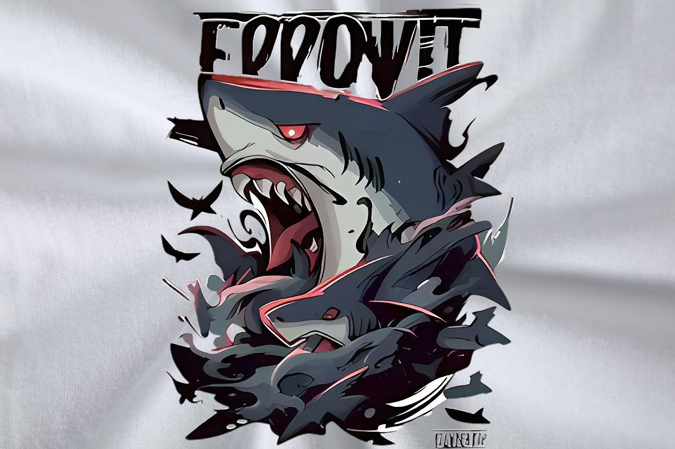 Brand Men Tops Tees 230g 100% Cotton Sport shark DIY Pure Cotton Fashion Designer T Shirts Men Wear