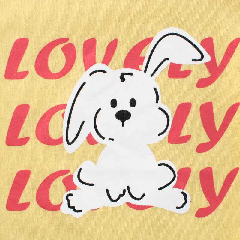 T-shirts 1-9T Toddler Kid Tshirt Baby Girls Clothes Summer Rabbit Print Infant Tee Top Cotton Short Sleeve Chlidrens T Shirt OutfitL24729