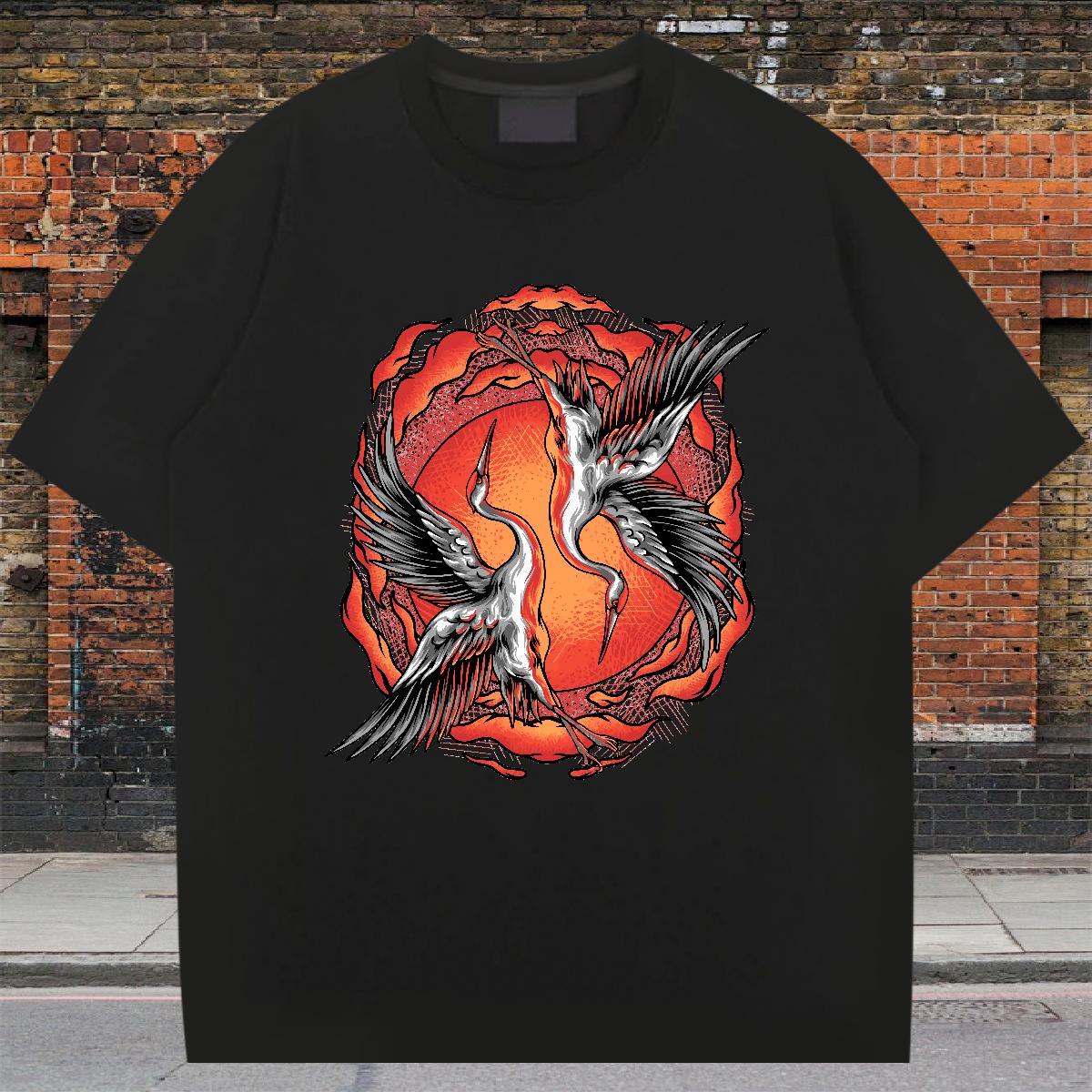 Soft Men Tops Tees 230g 100% Cotton Street beautiful DIY Printed Breathable Soft Factory Direct Men T Shirts Clothings