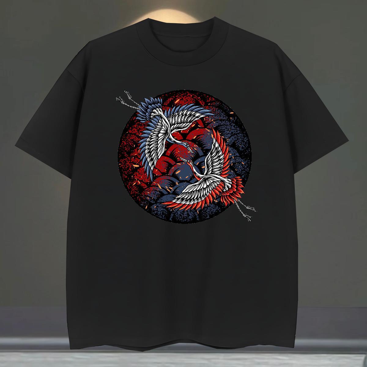 Free Shipping Men Clothes T-Shirt 230g Pure Cotton Beach eagle Custom Anime Breathable Soft 2024 Designer T Shirts Men Tshirts