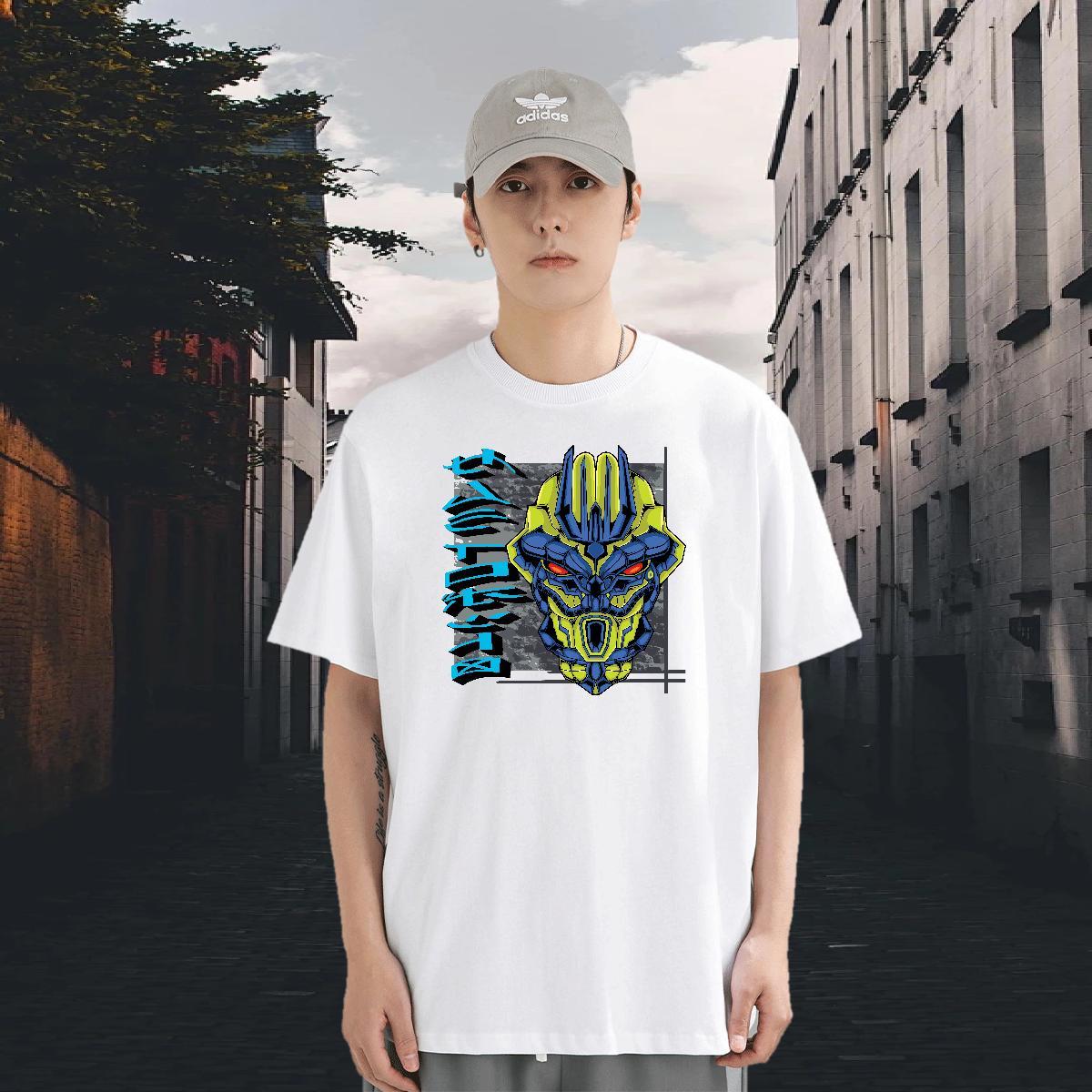 Cool Men Tees 230g Cotton Sports Casual ET Floral Print Short Sleeve O-Neck Factory Direct Man T Shirts Top Tees