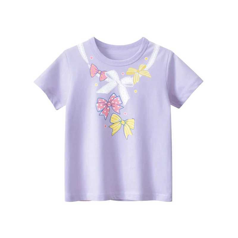 T-shirts 1-9T Cotton Girls T Shirt Summer Toddler Kid Tshirt Baby Clothes Short Sleeve Infant Tee Top Casual Childrens Tshirt OutfitL24729