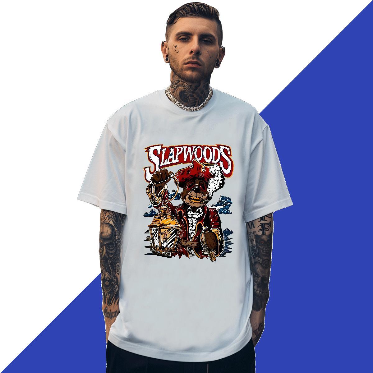 Soft Men Tees 100% Cotton 230g Street Casual bear Custom Print Oversized Pure Cotton Free Shipping Mens T Shirts Tops