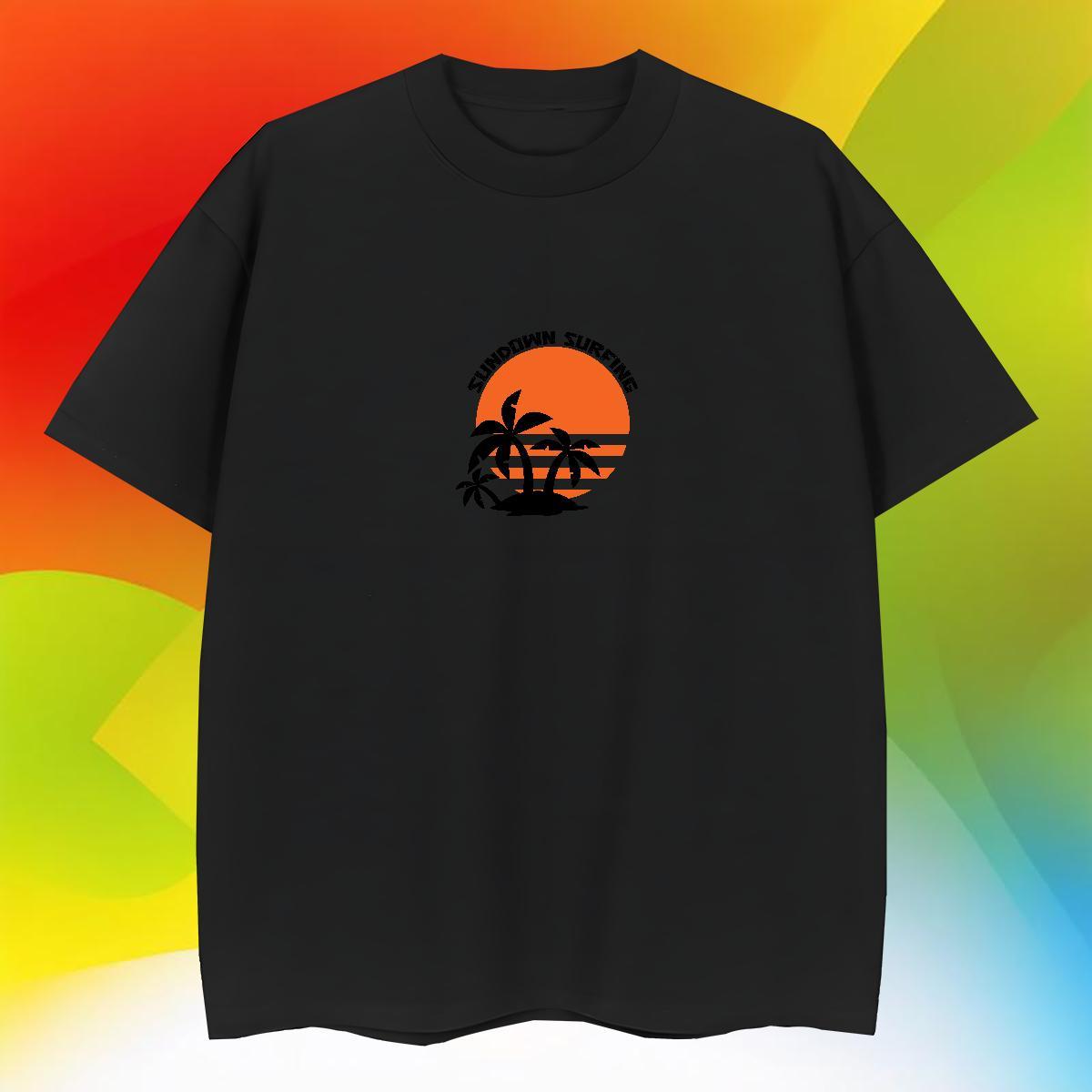 Designer Mens Tshirts 100% Cotton 230g Casual sun Black Oversized Round Neck Short Sleeve New T-Shirts for Men Tops