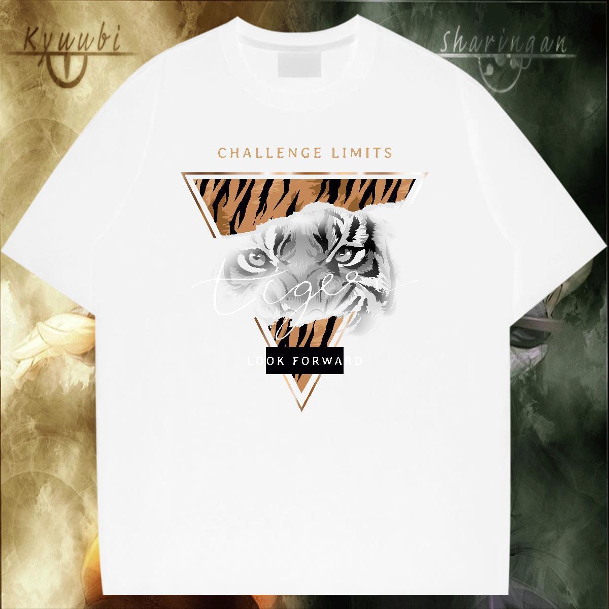 Soft Tshirts 230g 100% Cotton Daily Wear tiger Skull O Neck Short Sleeves Casual New T-Shirts for Men Tops Tees