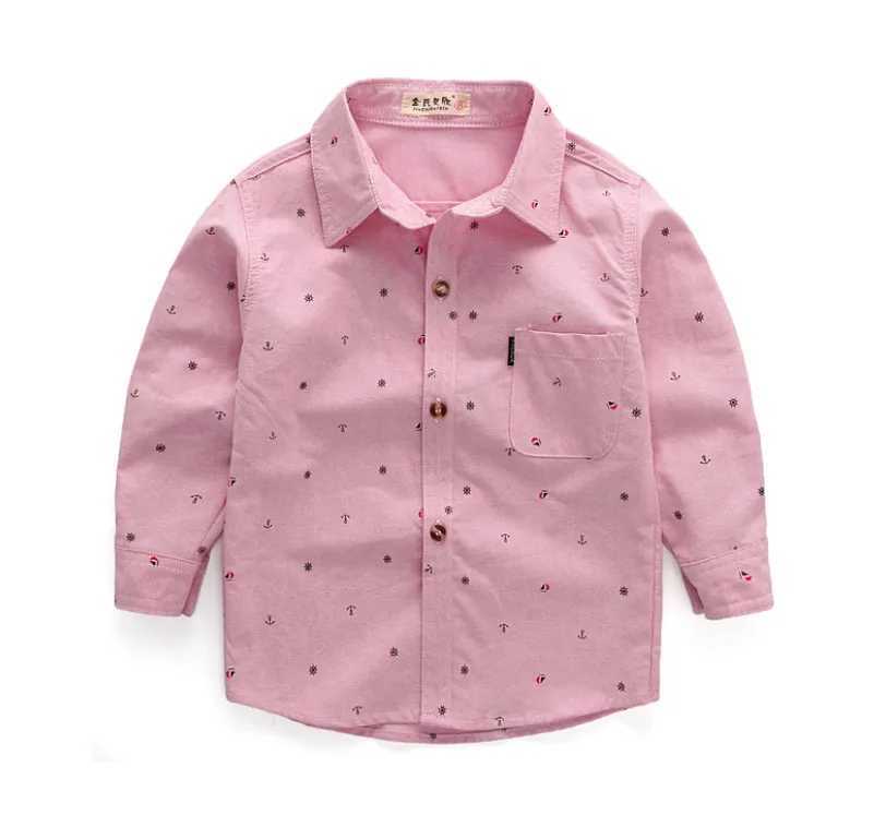 New Baby Boys and Girls Fashion Clothing Preschool Boys Shirt Long Sleeve Boys and Boys Anchor Top 1-10 YearsW240729