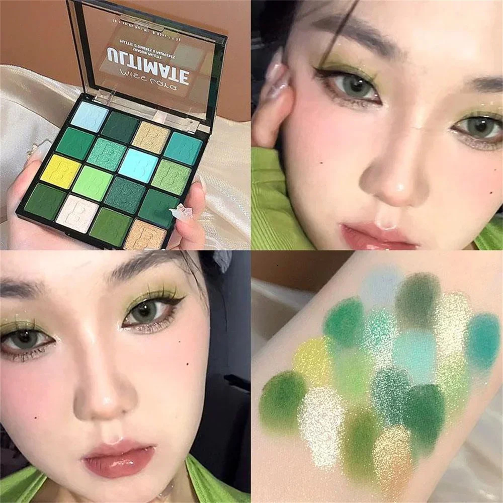 16 Colors Glitter Eyeshadow Palette Shiny Pigments Matte Pearlescent Shimmer Eye Shadow Long Lasting Charming Eyes Cosmetics F729-10