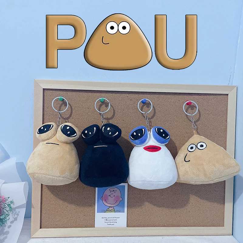 Hot 10cm Game My Pet Alien Pou Plush Keychain Furdiburb Emotion Alien Plushie Stuffed Animal Pou Doll For Kids Birthday GiftL240729