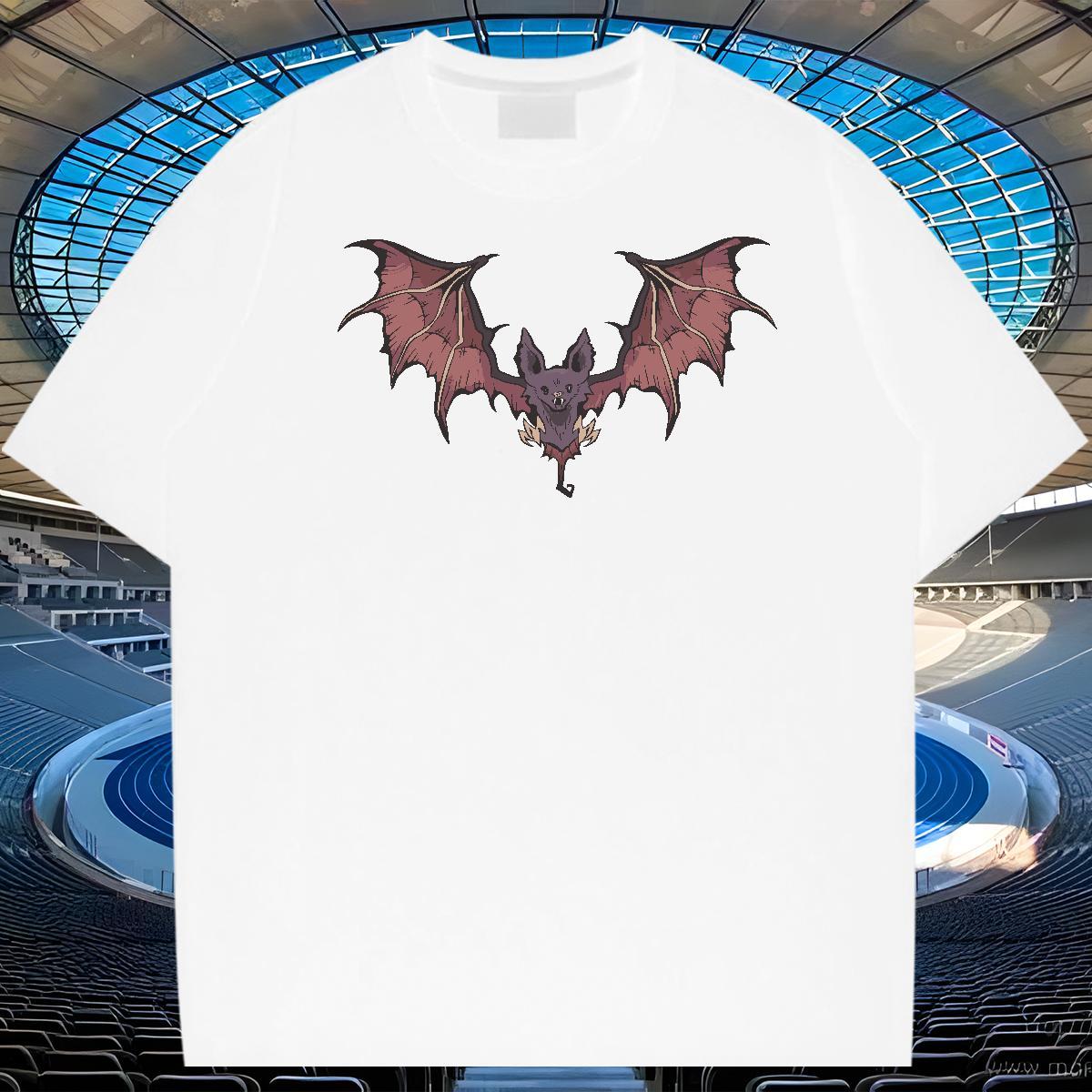 Brand Men Clothes T-Shirt 100% Cotton 230g Street bat Oversized 4XL Short Sleeve Soft Custom T Shirt For Man Tops Tees
