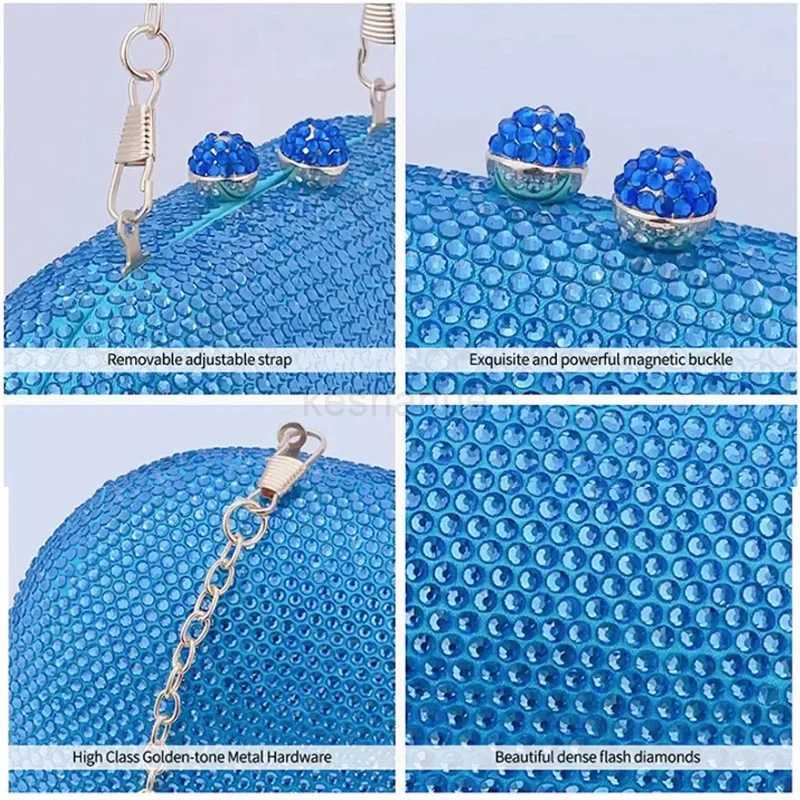 Diamonds Women Clutch Party Wedding Handbag Luxury Crossbody Bags Female Crystal Rhinestone Purse for Gift Prom Dress Chain BagXJ240729