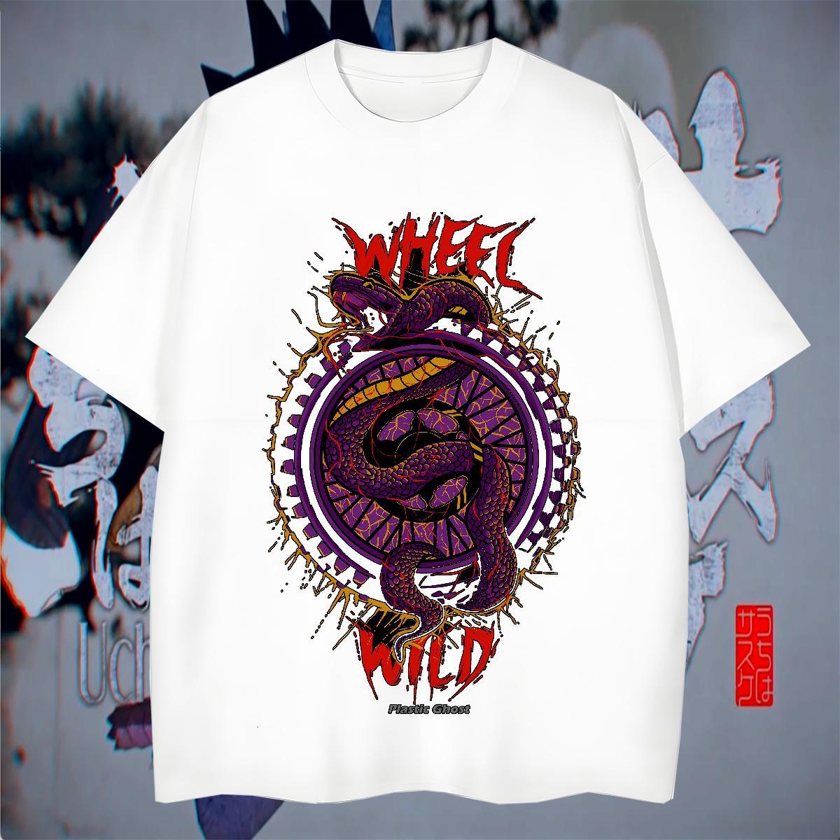 High Quality Men Tees 230g Cotton Hip Hop Street snake Customized Print Short Sleeve Soft New T-Shirts for Men Tees Shirts