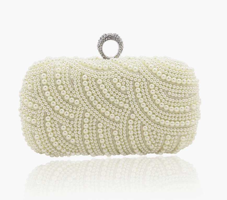 Pearl Clutch Bags Women Purse Ladies white Hand Bags Evening Bags for Party Wedding black Shoulder Bag Bolsa FemininaXJ240729