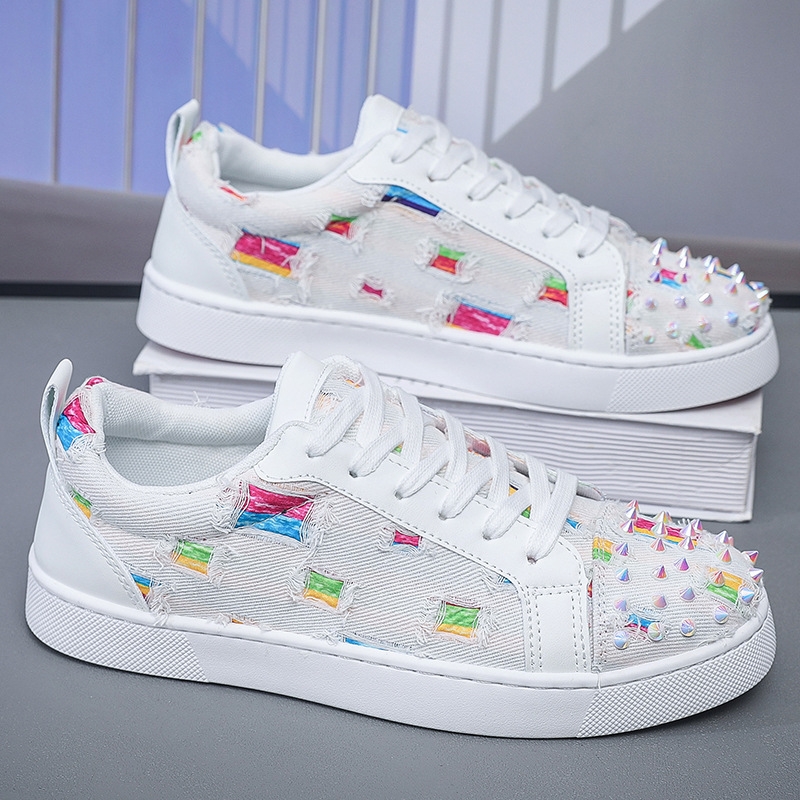 breathable cushioning Soft running shoes summer men's and women's sports shoes with rivets 4 wo