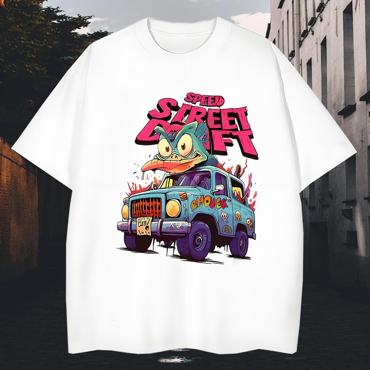 Classic Tshirt for Man Woman 230g Cotton Street Casual car Custom Printing Breathable New Designer T-Shirts for Men Clothes