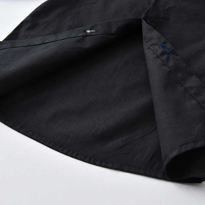 Spring and autumn baby boy shirt black long sleeved lapel cardigan casual childrens shirt mens clothing mens clothing mens clothing mens clothingW2407