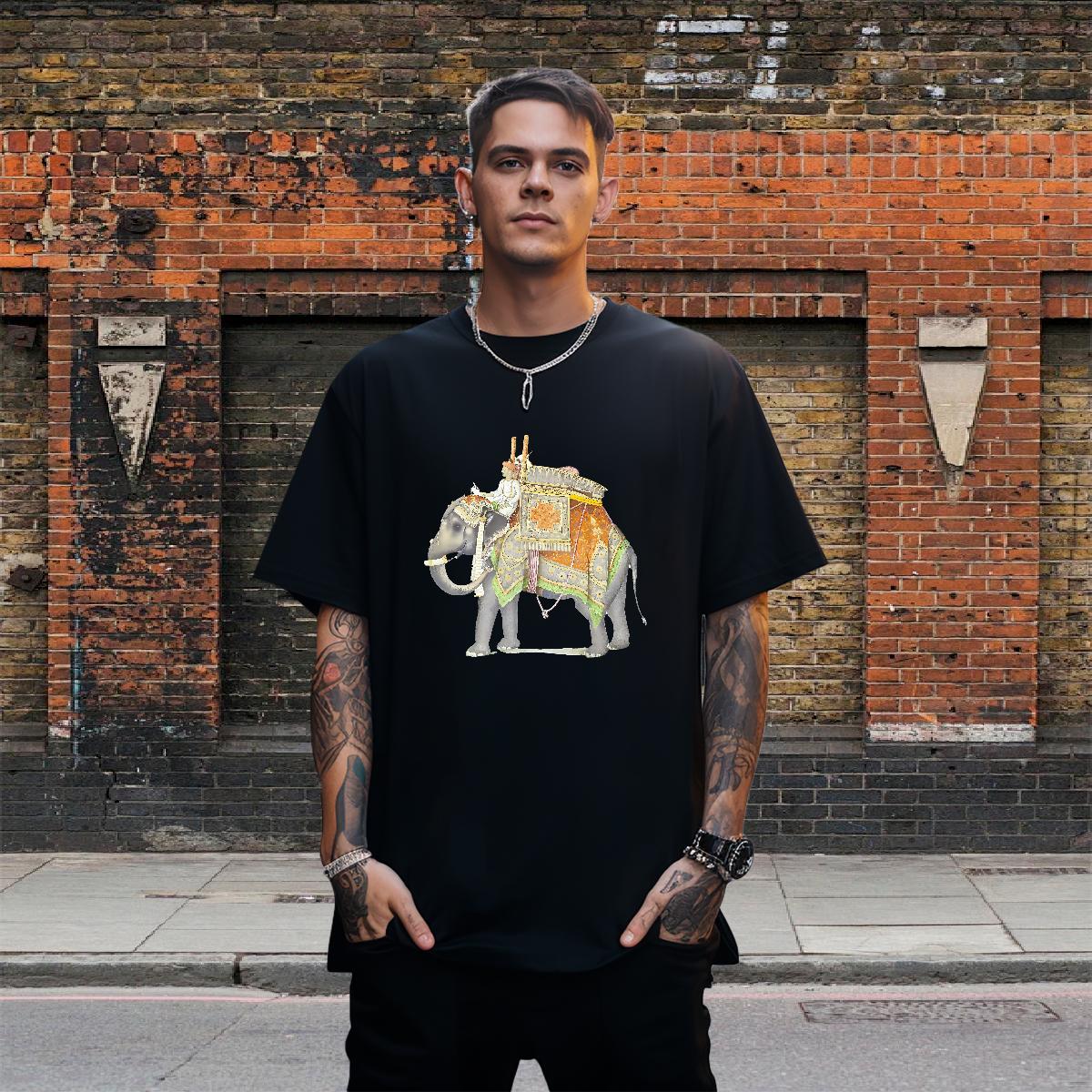 Designer Men Clothes T-Shirt 230g Pure Cotton Street wear Hip Hop elephant Skull Breathable Short Sleeve New Arrival Mens T Shirts Polos
