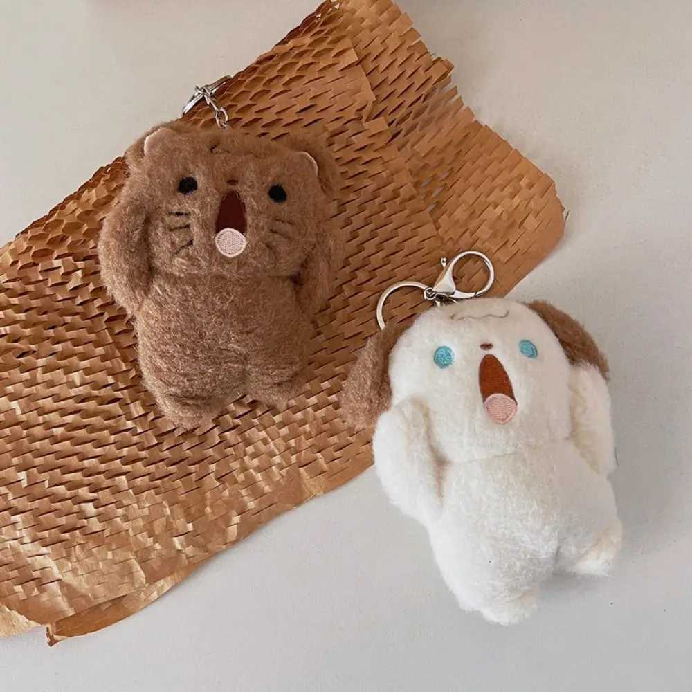 Rabbit Shouting Bear Children Gift Shouting Dog Bag Decoration Plush Pendant Keychain Backpack Charms Stuff Plush ToyL240729