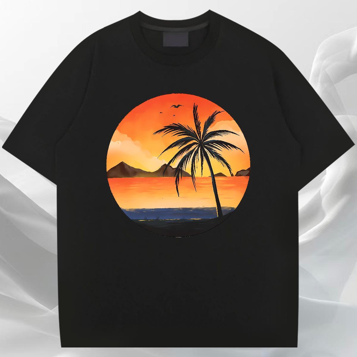 High Quality Men Tops Tees 230g 100% Cotton Hip Hop tree DIY Anime Breathable Short Sleeve Fashion Casual T Shirt For Man Tops Shirt