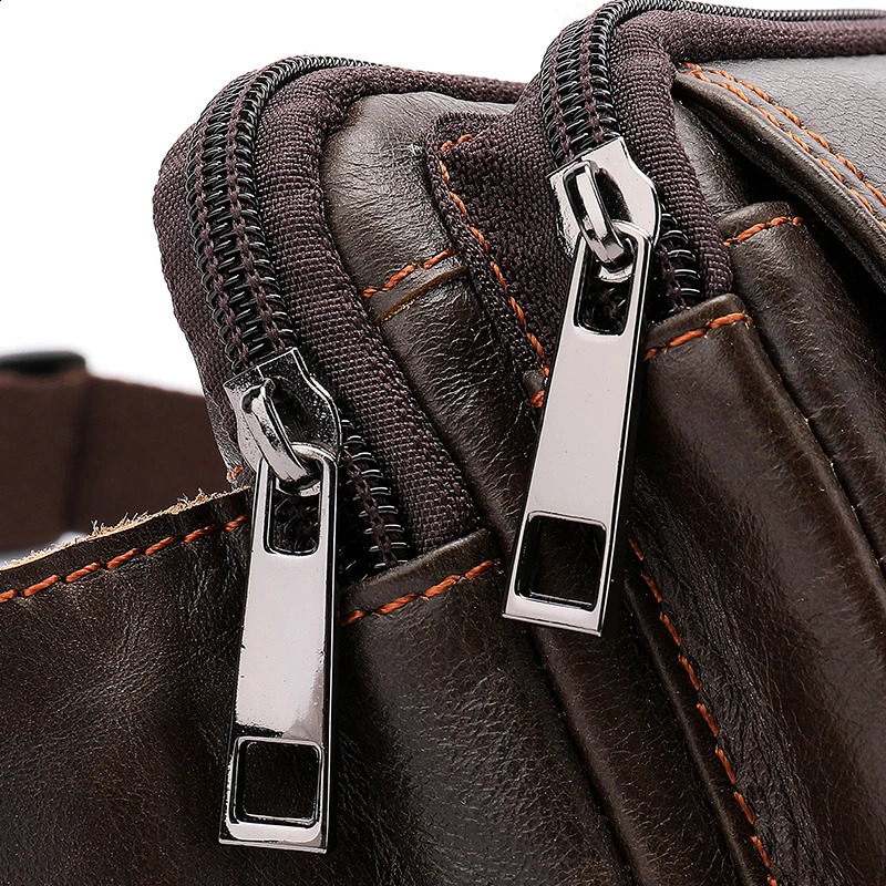WESTAL Mens Waist Bags Genuine Leather Male Fanny Pack Phone Belt Bag Men Hip Bags Pouch Money Belt Bags Sport Waist Pack 8966 240729