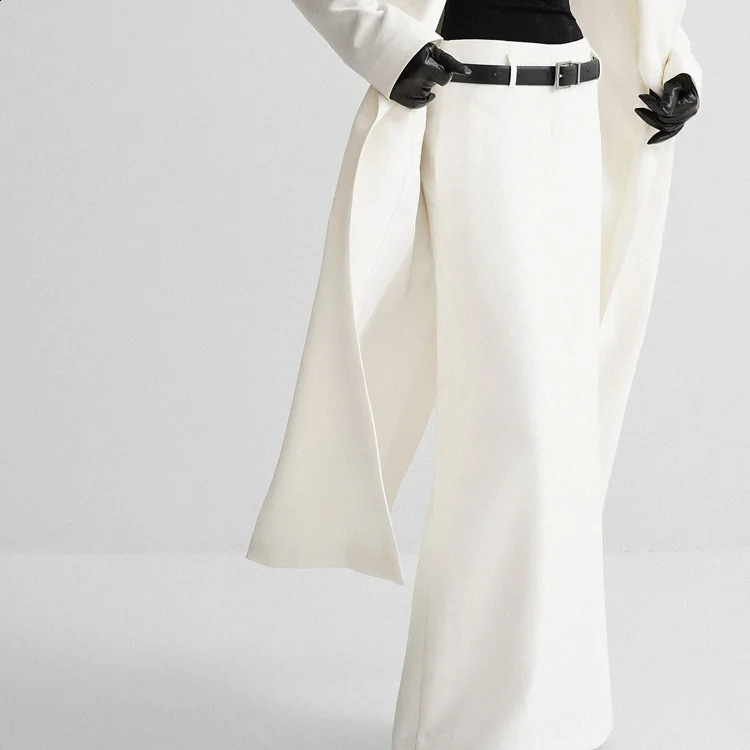 Casual White Straight Skirts Woman Fashion Elegant High Waist Long Skirts Simple Office Lady Skirt Female Clothing 240729