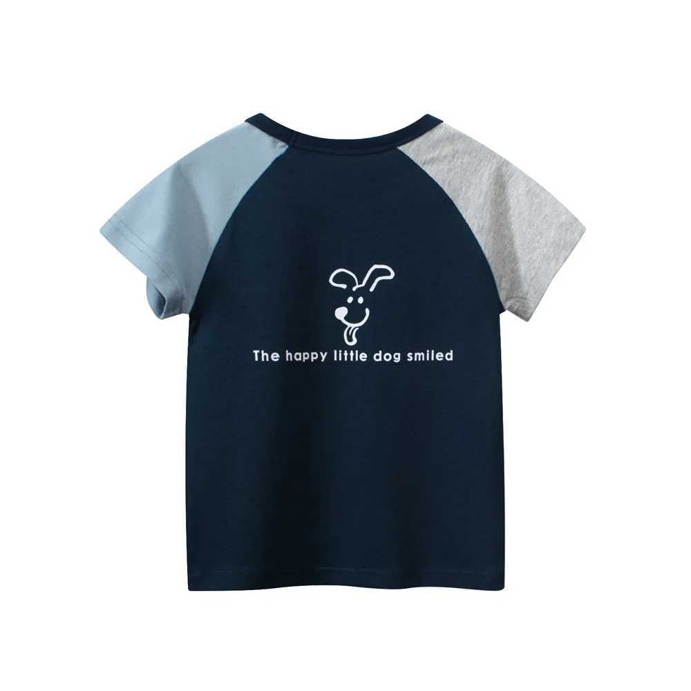 T-shirts 1-9T Toddler Kid Baby Boy Clothes Summer Infant T Shirt Cotton Dog Print Tshirt Childrens Basic Tee Top OutfitL24729