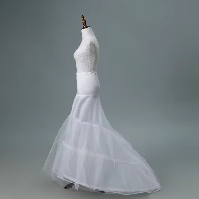 Hot Sale Bridal Wedding Petticoat 2 Hoop Trailing Petticoat Wedding Dress Underskirt Bride Petticoats Vestidos De Novia