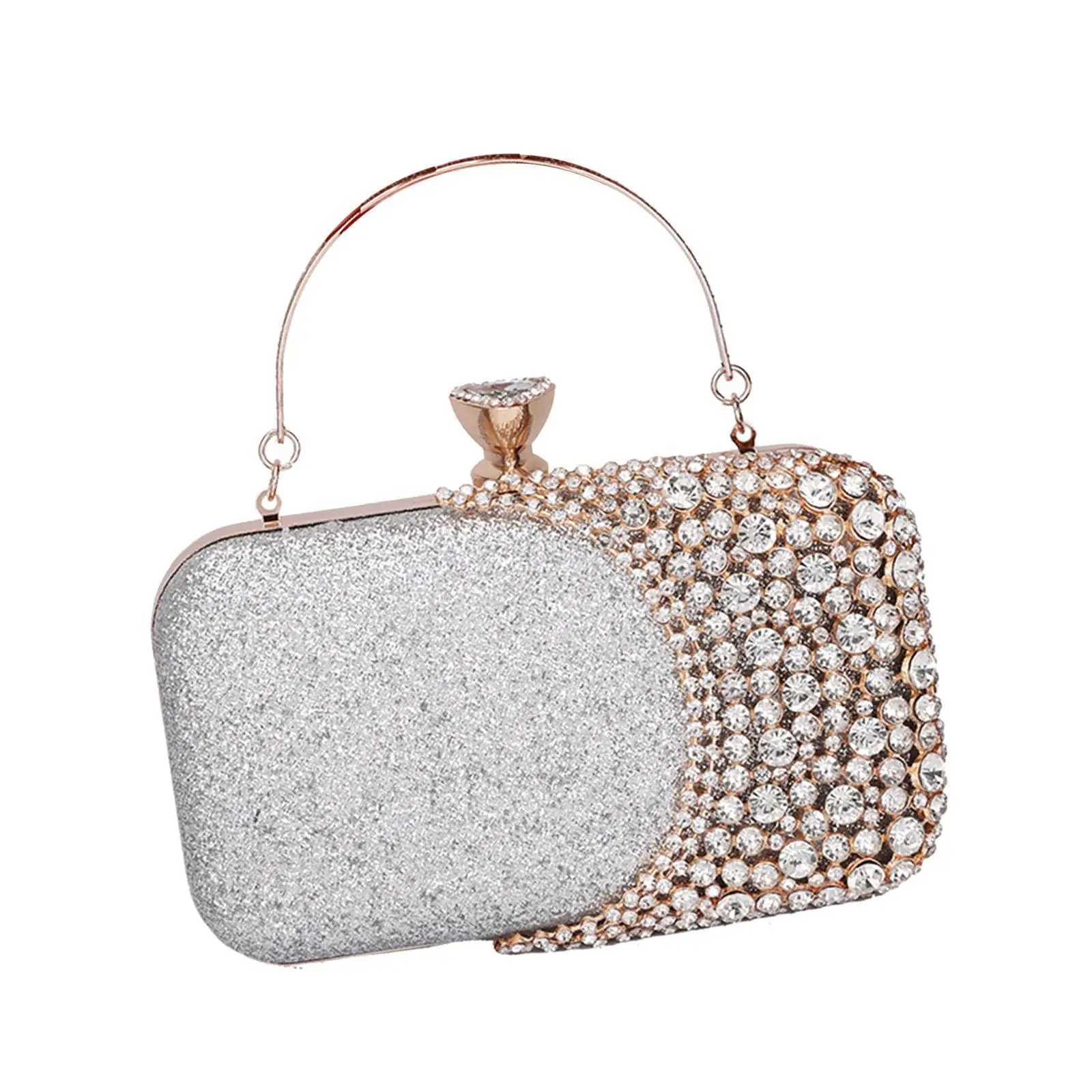 Glitter Bridal Purse Wallet Portable Pouch Versatile Women Evening Bag Clutch for Formal Cocktail Party DinnerXJ240729