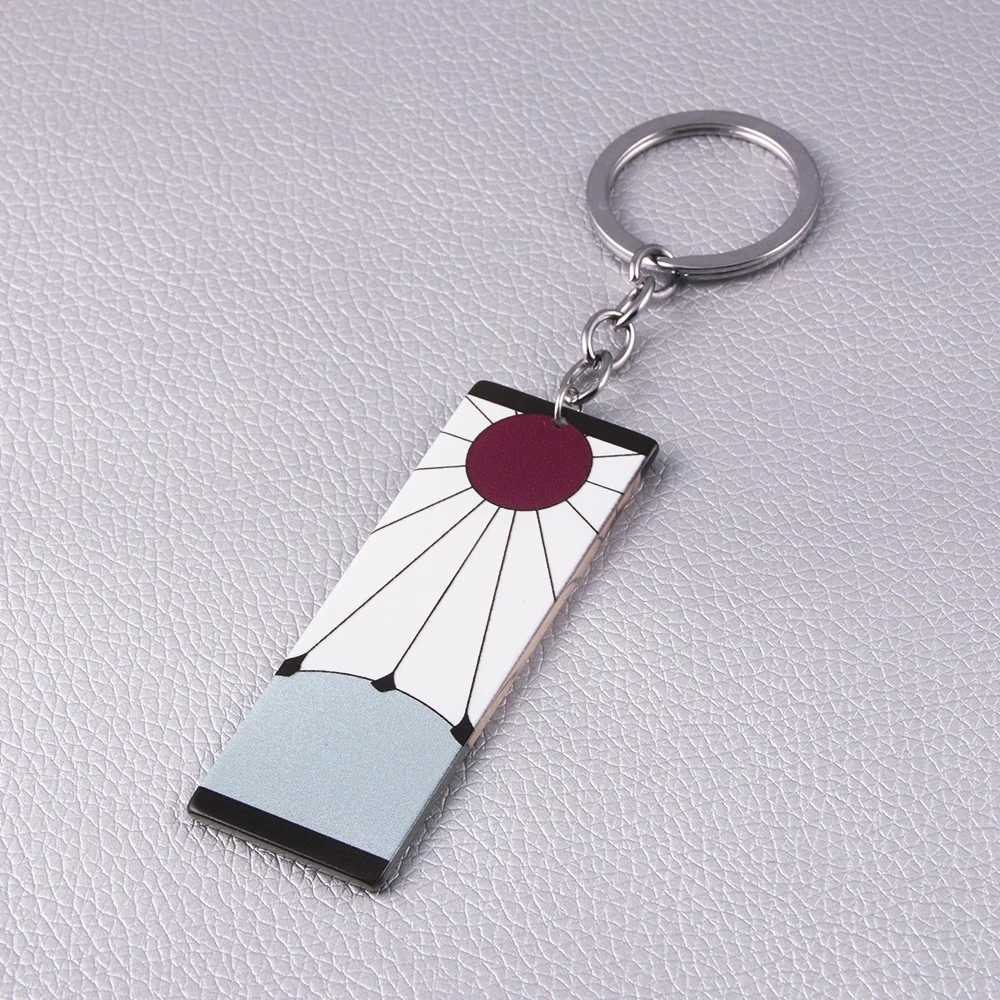 Anime Demon Slayer Keychain Kamado Tanjirou Acrylic Fashion Trend Key Ring For Earring For Women Men Gift Decoration Car JewelryL240729