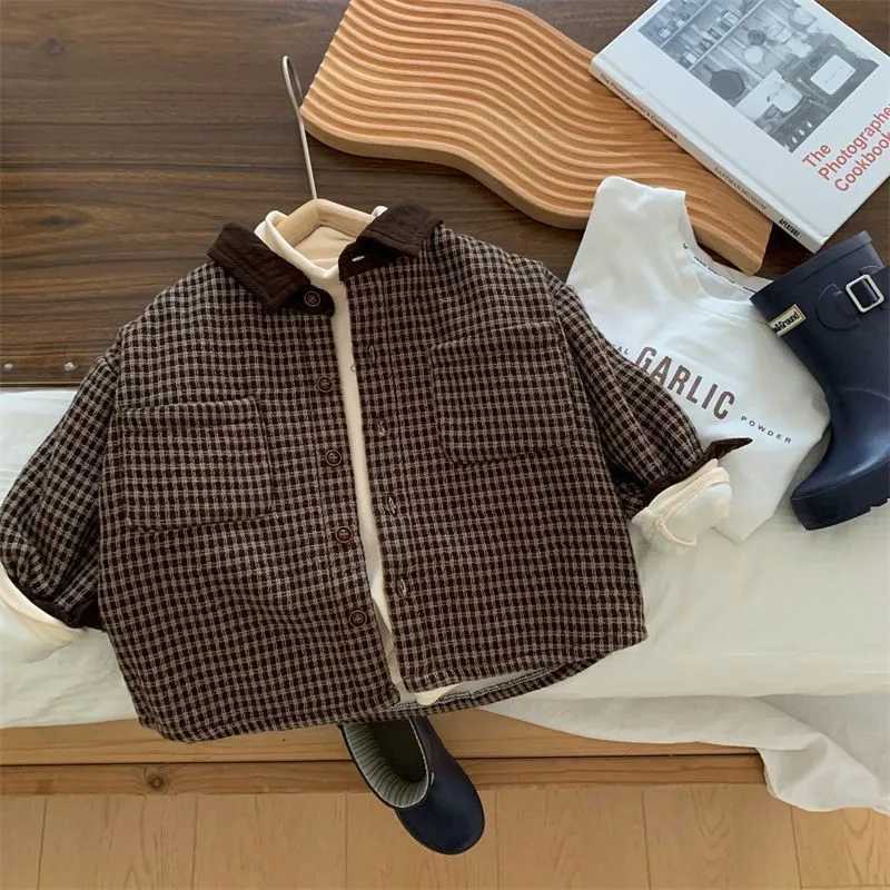 Spring and Autumn 2019 Girls and Childrens Boys Thick Warm Shirts Comfortable and Cute Baby Clothing Childrens ClothingW240729