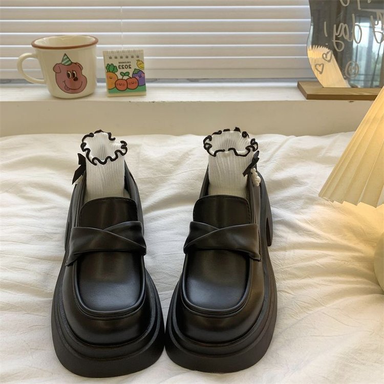 Autumn new sponge cake British style retro loafers
