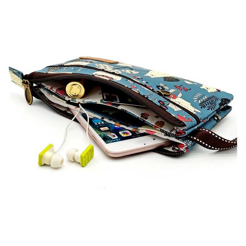 Polyester Waterproof Womens Coin Bag Ladies Organizer Wallet Female Phone Purse Money Pouch Clutch Handbag Carteira for GirlsXJ240729