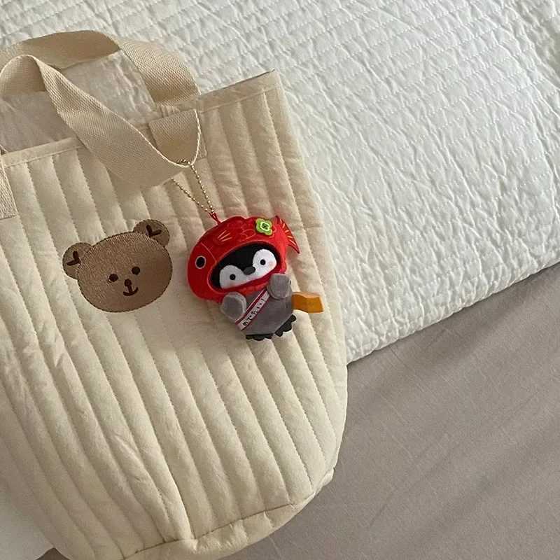 1Pc Kawaii Penguin Plush Doll Keychain Stuffed Taiyaki Design Toys Cartoon Cute Animal Plush Toy Plush Key Ring Bag PendantL240729