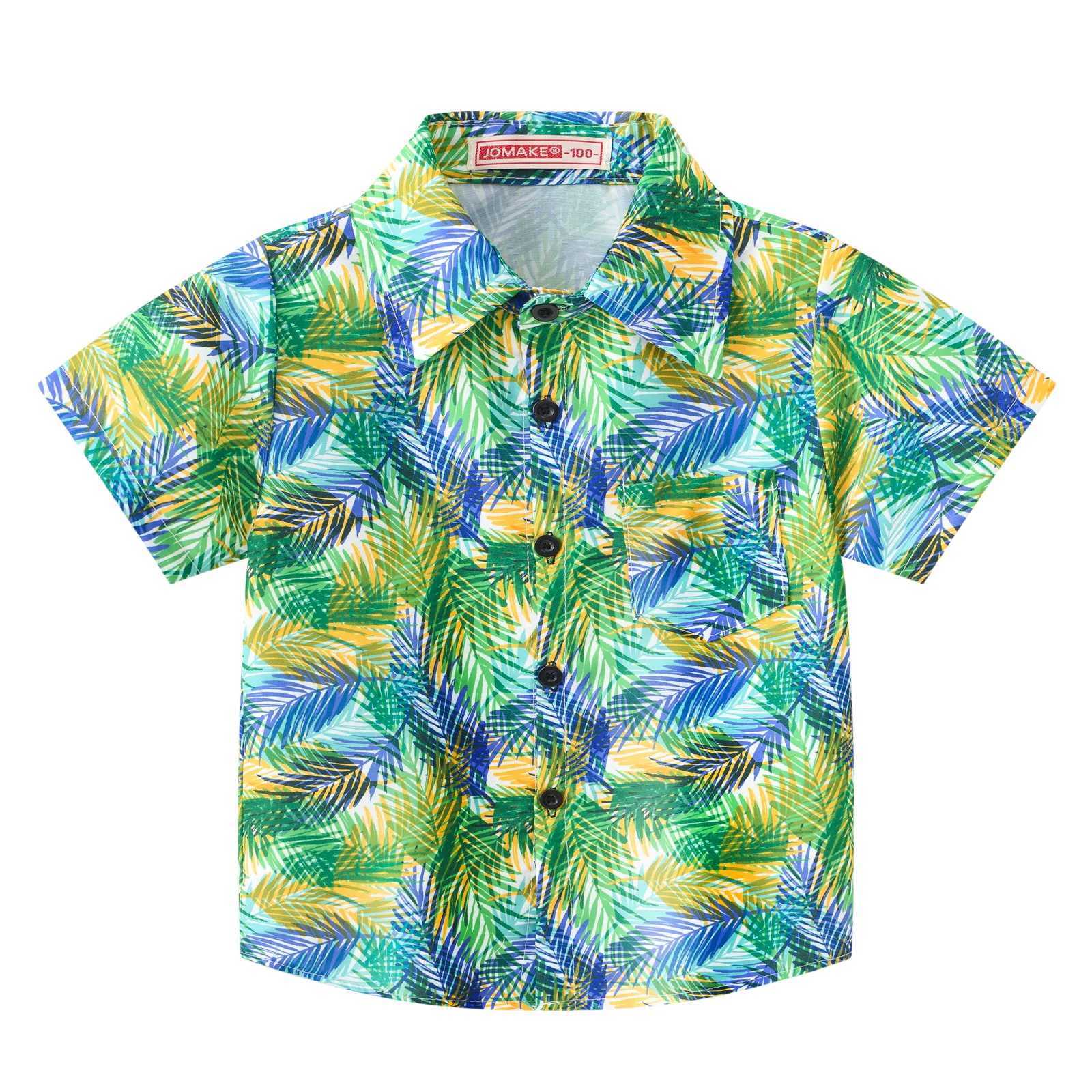 New boys and girls childrens casual clown print fashionable short sleeved baby summer short sleeved shirtW240729