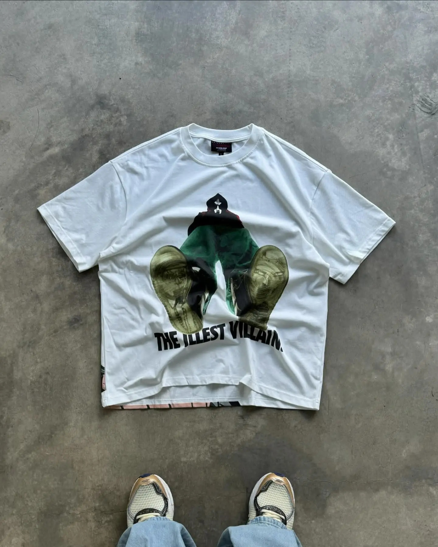 Street clothing Tshirt Y2K Gothic hiphop cartoon graphic letter printing oversized mens round neck cotton short sleeved top 240819