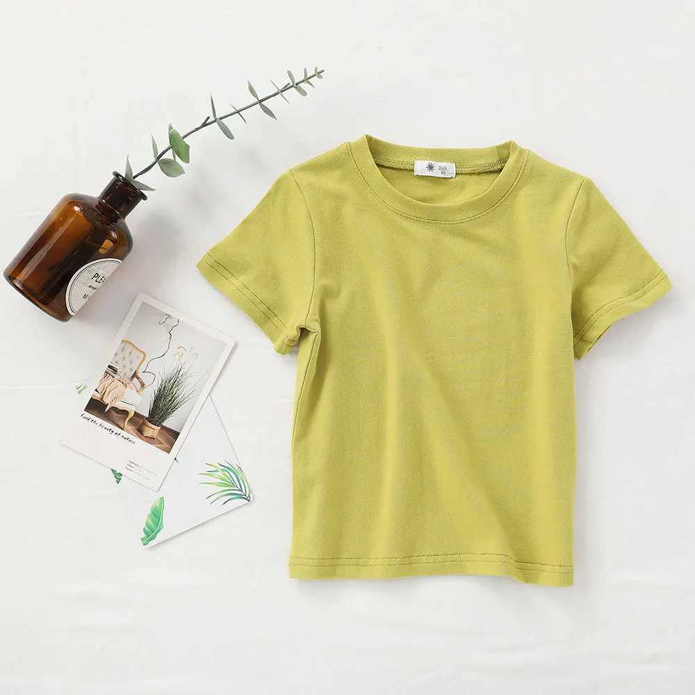 T-shirts 2-7T Toddler Kid Tshirt Summer Cotton Baby Boy Girls Clothes Short Sleeve Tee Top Casual Infant T Shirt Childrens OutfitL24729