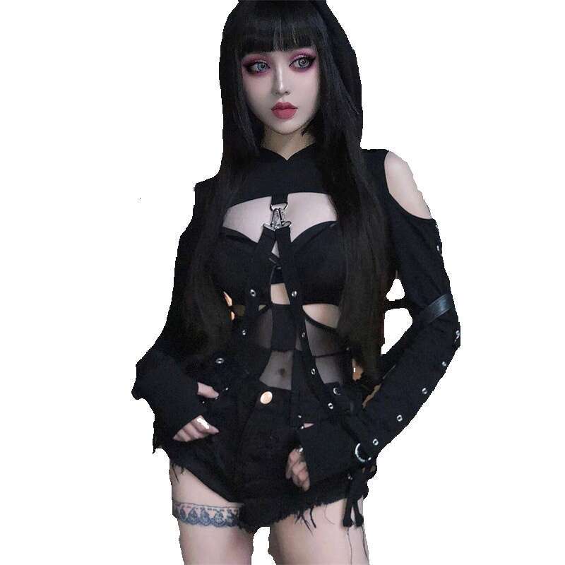 New Merchandise Best Saller Summer Hip Hop Hollow Out Slim Top Female Slim Crop Top Casual Autumn Print Tshirt Chiffon Backless Stripe Man Woman Tees 