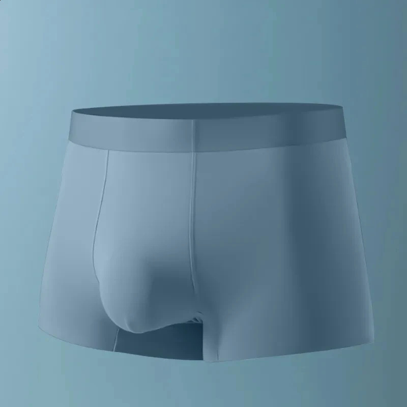 Mens Panties Men Underwear Ice Silk Boxers Seamless Sexy Man Ultra-thin Breathable Underpants Elastic Mens Boxershort L-4XL 240812