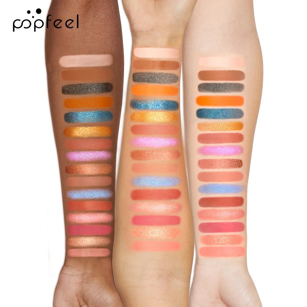 16 Colors Eye Makeup Palette, Matte Shimmer Glitter Metallic Eyeshadow Palette F729-10